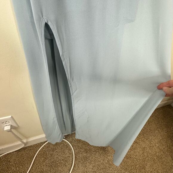 Show Me Your Mumu Heather Halter Dress in Steel Blue Chiffon NWT Size 2XL - Picture 4 of 9